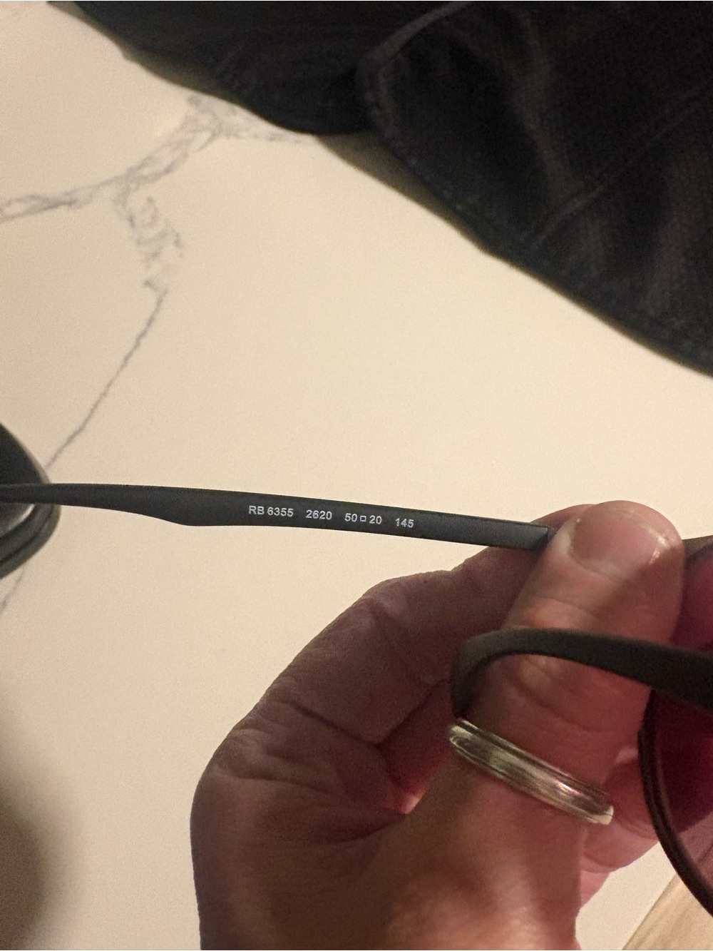 Ray-Ban RB 6355 2620 Eyeglasses 50-20-145 Black Silver Frame Prescription Lenses - Picture 5 of 5